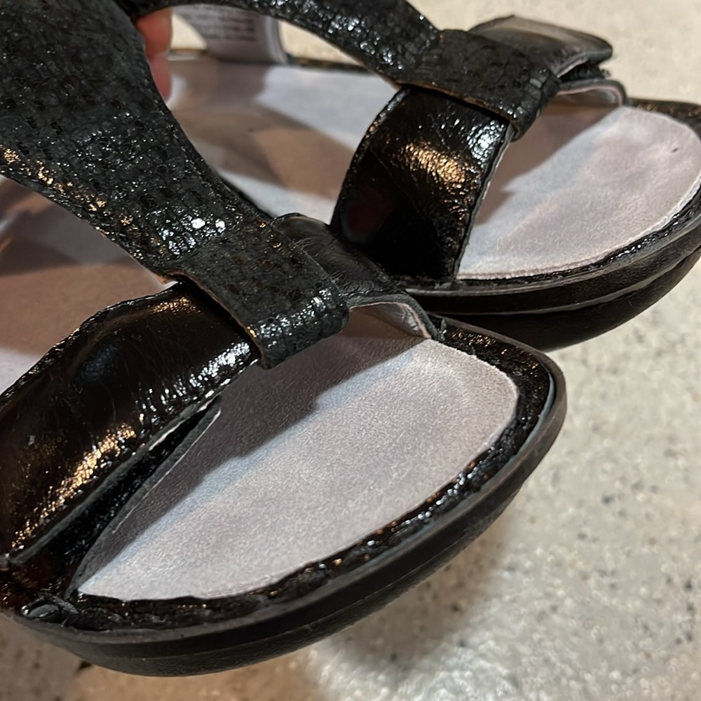 ALEGRIA KENDRA SLINGBACK SANDALS TILE ME MORE BLACK EU SIZE 36 US 6-6.5 LIKE NEW - Picture 5 of 15